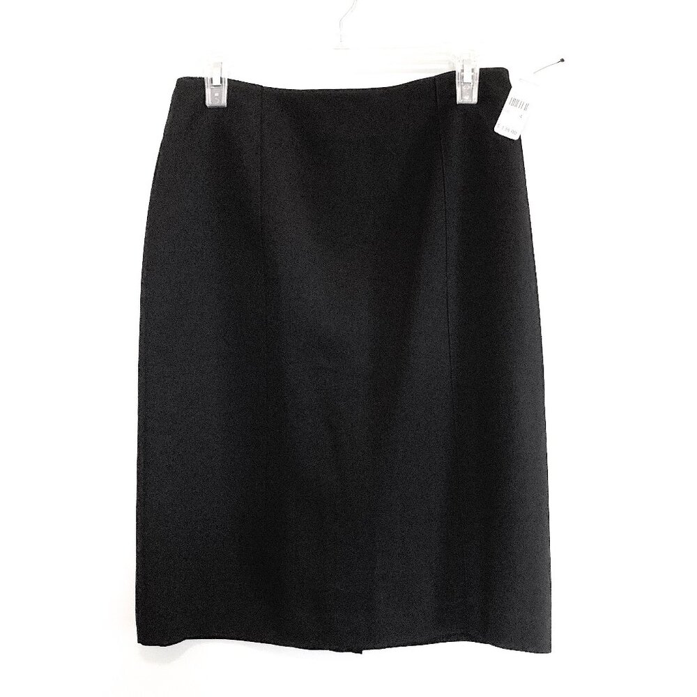 TALBOTS Wool Mix Skirt Classic Black sz 4 NWT!